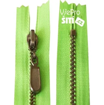 Zip zip kovový ozdoba NO4 neon 1804XX - Neon.zelená, 6cm