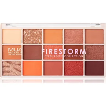 Paletka dekorativní kosmetiky MUA Makeup Academy Professional 15 Shade Palette paletka očních stínů odstín Firestorm 12 g