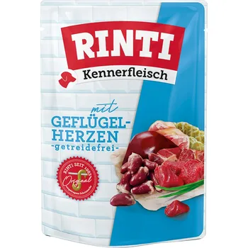 Krmivo pro psa Výhodné balení: 20ks-20x400g RINTI Kennerfleisch kapsičky drůbeží srdce vlhké krmivo pro psy