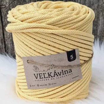 Příze Velká vlna Špagát 5mm Petrklíč (Špagátová příze 5mm Prvosienka)