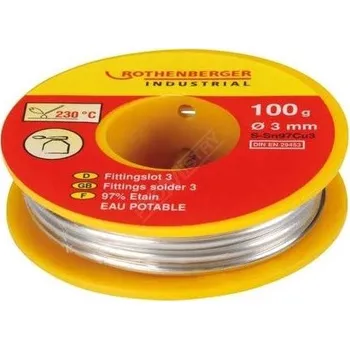 Páječka Cín Sn97Cu3 3,0mm - měď 100gr na cívce