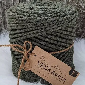 Příze Velká vlna Špagát 5mm Mořská řasa (Špagátová příze 5mm Morská riasa)