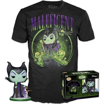Figurka Funko POP & Tee: Disney Villains - Maleficent (velikost trička L)