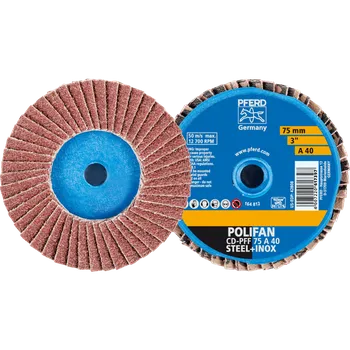 Brusný kotouč Pferd 42719204 | Rychloupínací disk 75 mm, A 40, CD, COMBIDISC - Mini-POLIFAN