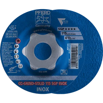 Brusný kotouč Pferd 64189115 | Brusný kotouč 115 mm, CC-GRIND-SOLID SGP INOX VICTOGRAIN