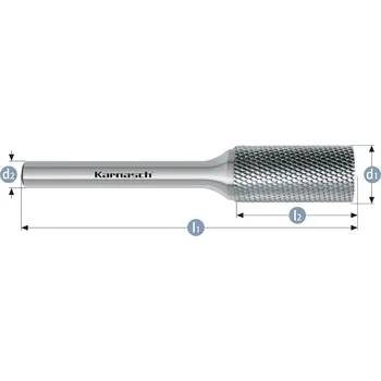 Příslušenství k frézce Karnasch 114081020 | B (ZYB) - Válcová fréza s čelním ozubením HP-11-MICRO průměr 8,0x20-6x65 mm