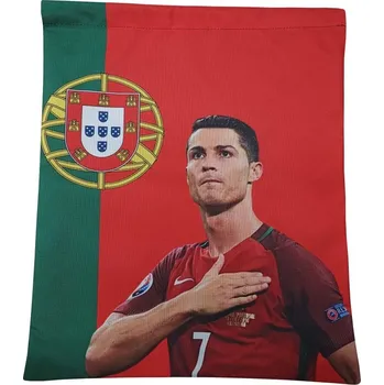 Fotbalový míč Vak zatahovací Ronaldo Portugalsko červený