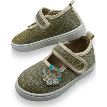 Dívčí baleríny Fashion Dívčí zlaté baleríny Barva: Zlatá, Velikost: 26