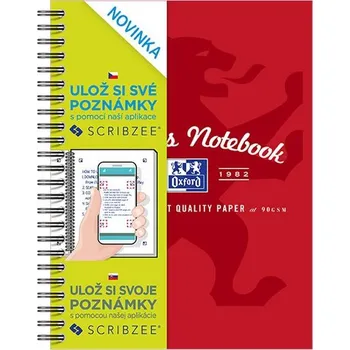 Blok OXFORD Zápisník Campus A5+ linka 50 listů CZ/SK