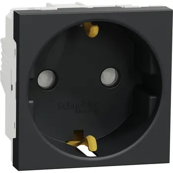 Elektrická zásuvka Schneider Electric NU303754 Unica - Zásuvka SCHUKO 2P+E 250V/16A, clonky, šroubová, Antracit
