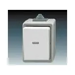 ABB 3553-25922 S Přepínač střídavý IP 44, s čirým průzorem, šedá