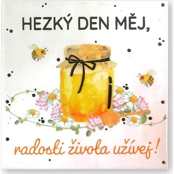 Žertovný předmět Albi Magnetka s ražbou HEZKÝ DEN MĚJ, radosti života užívej. MGR