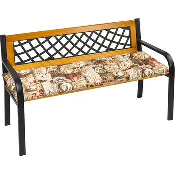 Podsedák Sedák na lavici prošívaný - 40x150 cm - Káva
