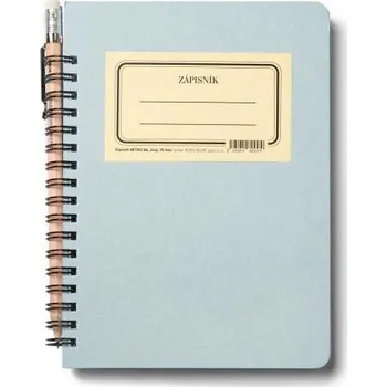 Blok Kroužkový zápisník s tužkou Retro, B6, čistý, 70 listů