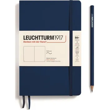 Blok Leuchtturm1917 Zápisník Navy Softcover B6+ čistý