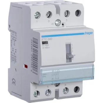 Stykač Hager ETC340 Stykač s aut. návratem 40A, 3S, 230V AC