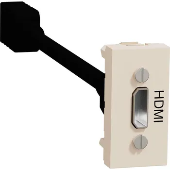 Elektrická zásuvka Schneider Electric NU343044 Unica - HDMI konektor (předzapojený), 1M, Béž