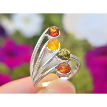 Prsten Prsten jantar barevný Ag 925/1000