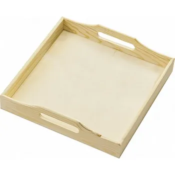 Výtvarná sada Dřevěný podnos k dotvoření 32,5 x 32,5 x7 cm