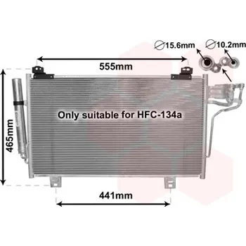 Klimatizace automobilu Kondenzátor, klimatizace VAN WEZEL 27005261