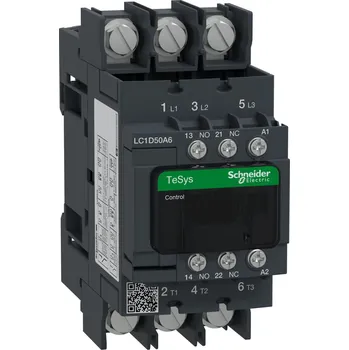 Stykač Schneider Electric LC1D50A6B7 3P stykač se svorkami pro oka AC3 440V 50A cívka 24V AC 50/60Hz