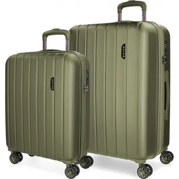 MOVEM Wood Khaki, Sada luxusních ABS cestovních kufrů, 65cm/55cm, 531896A