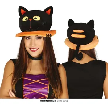 Karnevalový kostým VYPRODEJ Čepice - černá kočka - kočička - Čarodějnice - Halloween
