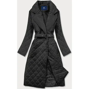 Černá prošívaná bunda s límcem (AG8-8010) odstíny černé S (36)