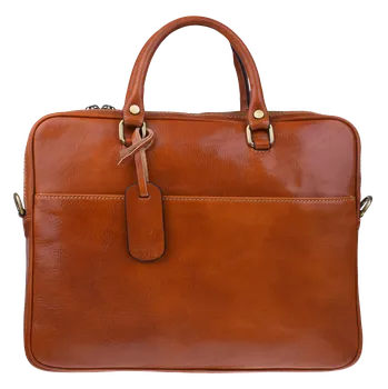 Pánská aktovka NovaKabelka.cz Kožená aktovka Diego Camel