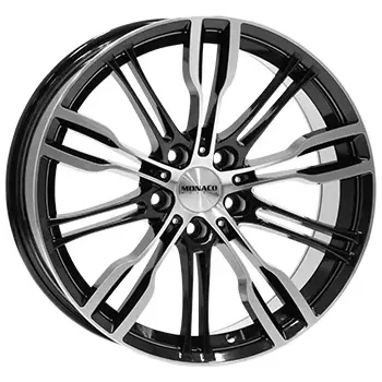 Alu kolo Alu kola MONACO WHEELS GP8, 19x9 5x120 ET20, černá lesklá + leštění (zátěžová)