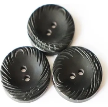 Knoflík knoflik černý velký 889/32 - Černá, 15mm