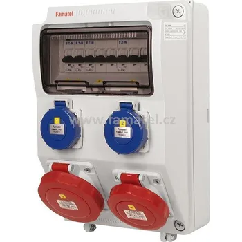 Rozvaděč Famatel v3856-6kA - ZSF20101000.0 /3958 Zás.skříň IP65 jištěná bez chrániče
