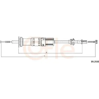 Spojkové lanko Tazne lanko, ovladani spojky COFLE 19.211E