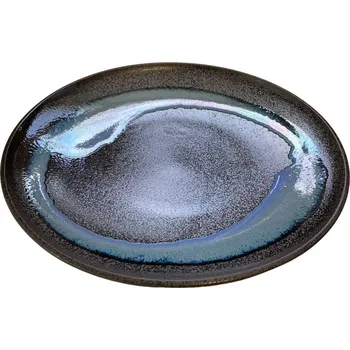 Talíř Jídelní talíř BLUE BLUR 25,5 cm, modrá, keramika, MIJ