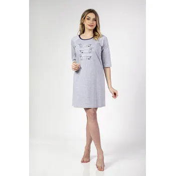 Dámská noční košile 140 DÁMSKÁ KOŠILE bledá melanž L