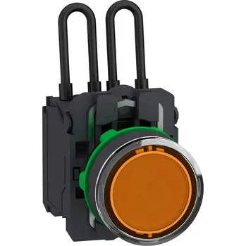 vypínač Schneider Electric XB5AW25B5 Ovládač stiskací prosvětlený, Test, 24V, Oranžová