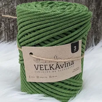 Příze Velká vlna Špagát 3mm Avokádo (Špagátová příze 3mm Avokádo)