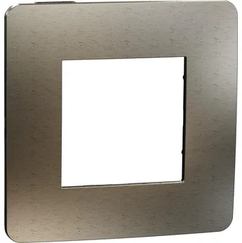 Schneider Electric NU280252M Unica Studio Metal - Krycí rámeček jednonásobný, Bronze/Černý