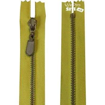Zip zip kovovy ozdoba ŽLUTÝ No4 2804XX - Žlutá, 8cm