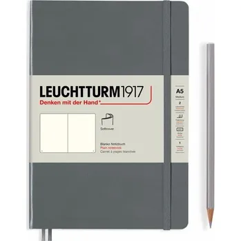 Blok Zápisník Anthracite, Softcover, Medium (A5), 123 p., čistý