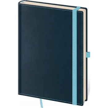 Zápisník Helma Zápisník Double Blue - tečkovaný L, 14,5 × 20,5 cm