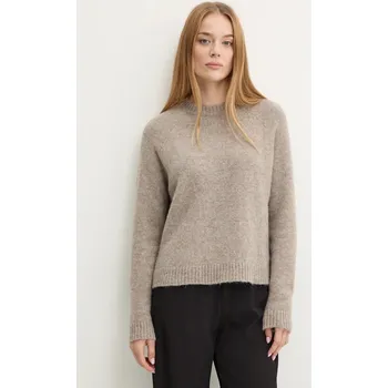 Pánská móda Svetr z vlněné směsi BOSS Febisan 50478315 béžová 80D, vel. M