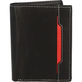 Peněženka Trendová pánská kožená peněženka Vero, černo - červená