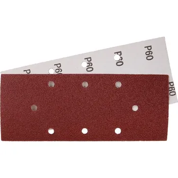 Brusný papír 5ks P60 8-otvorů papír brusný 93x230mm 21741