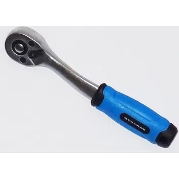 Ráčna Ráčna 1/4", 72 zubů, s přepínací páčkou, vyhnutá, délka 150 mm - QUATROS QS50112