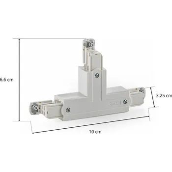 Lampička GLOBAL T spojka Noa, ochranný vodič vnější levá, bílá bílá (RAL 9010) - Doprava zdarma