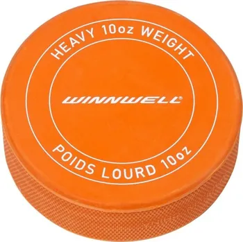 Puk Hokejový puk Winnwell oranžový těžký s logem, oranžová Winnwell