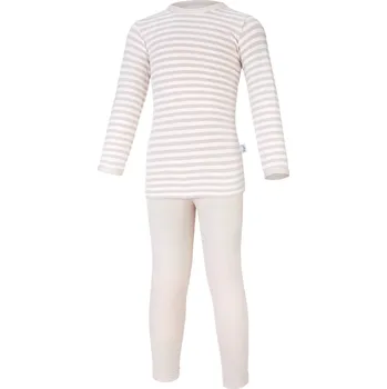 Chlapecké oblečení Little Angel Pyžamo DR smyk Outlast® - pruh bílá káva/latte Velikost oblečení: 116