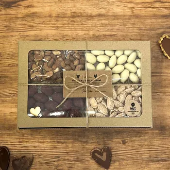 Nutworld.cz Dárková krabička 4x80g MIX ZAMILOVANÁ průhledná