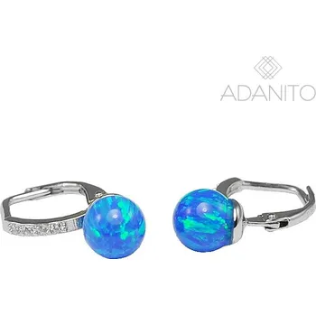 Náušnice Stříbrné opálové náušnice se zirkony